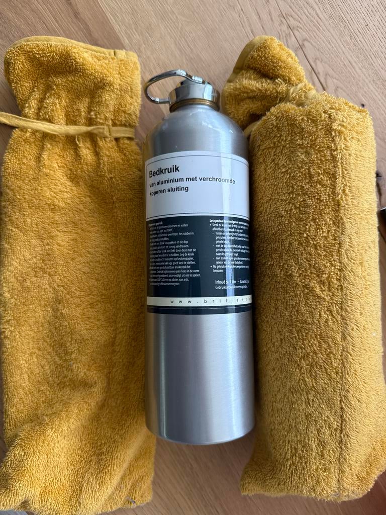 Briljant Baby bedkruik met hoes - aluminium, Ophalen, Zo goed als nieuw