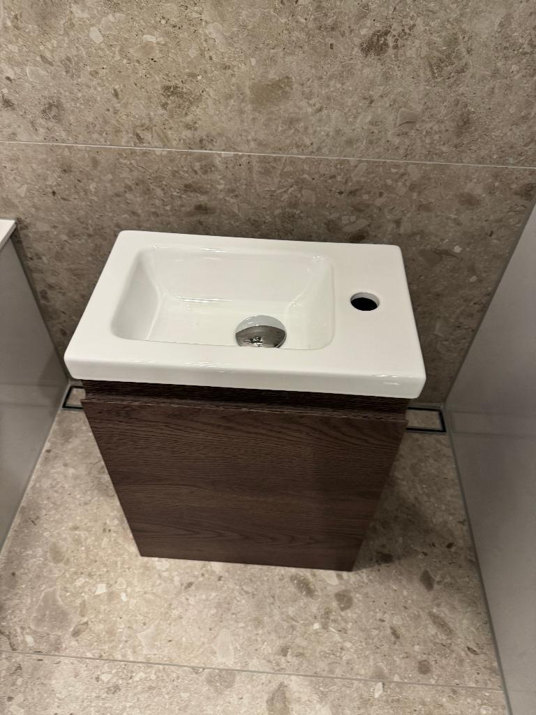 Nieuw Maxaro toiletmeubel compleet – donkerbruin eiken, Doe-het-zelf en Verbouw, Sanitair, Ophalen, Nieuw, Toilet