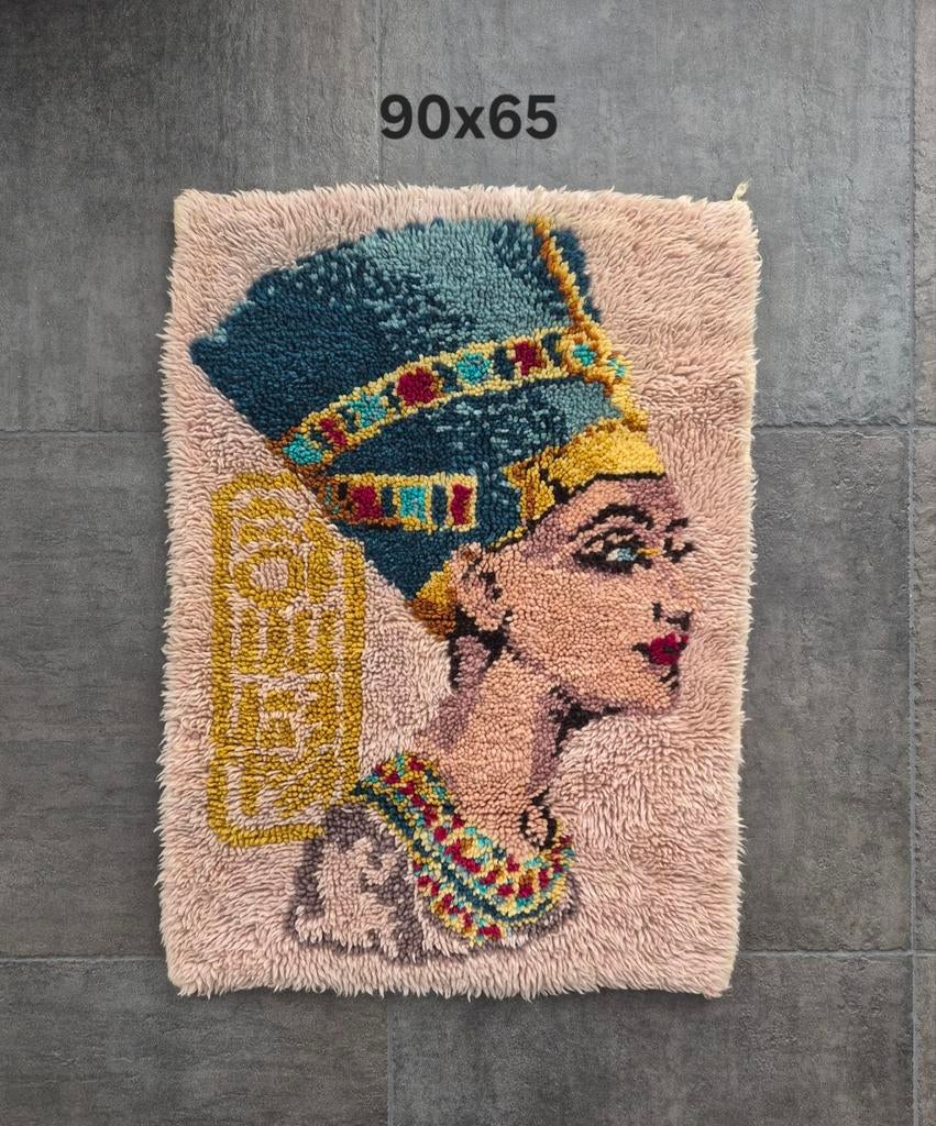 Wandkleed Nefertiti 90x65 cm, Gebruikt, Wandkleed, Ophalen of Verzenden, 65 cm