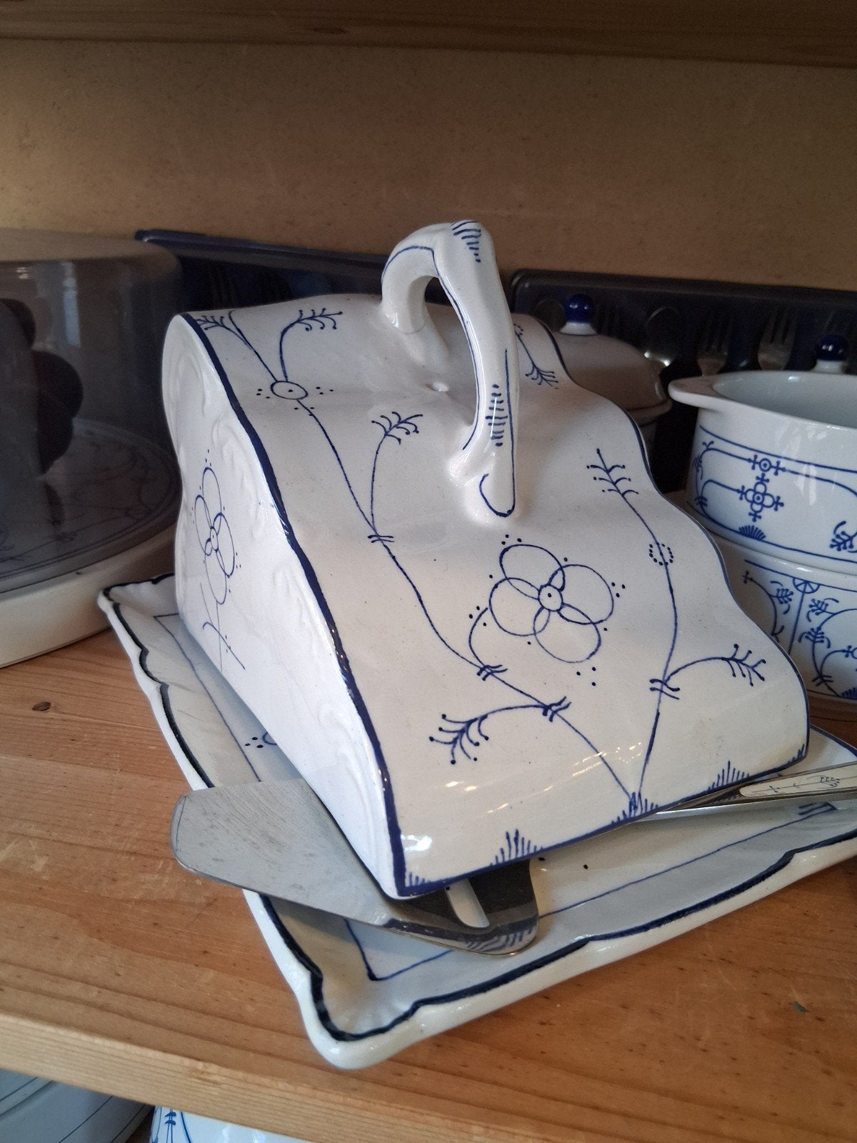 blauw saks servies saksische servies, Ophalen, Aardewerk, Overige stijlen, Bord(en)
