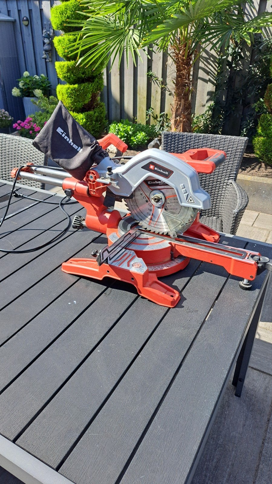 Einhell TC-SM 254 Radiaal Afkortzaag met Laser, Ophalen, 70 mm of meer, Einhell, Zo goed als nieuw
