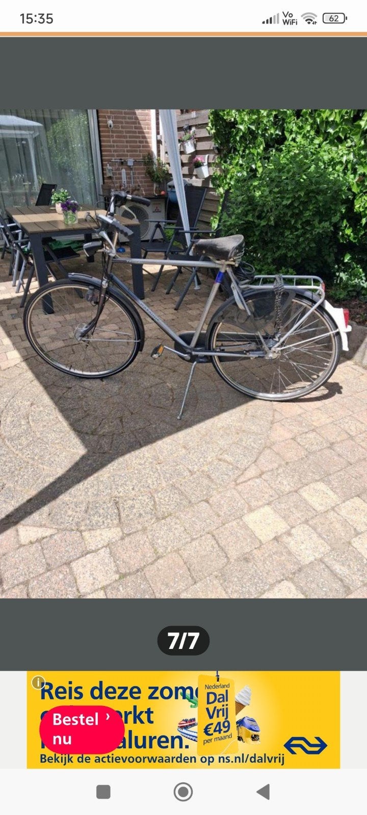 Herenfiets 28 inch Batavus, 56 cm of meer, Ophalen of Verzenden, Zo goed als nieuw, Handrem
