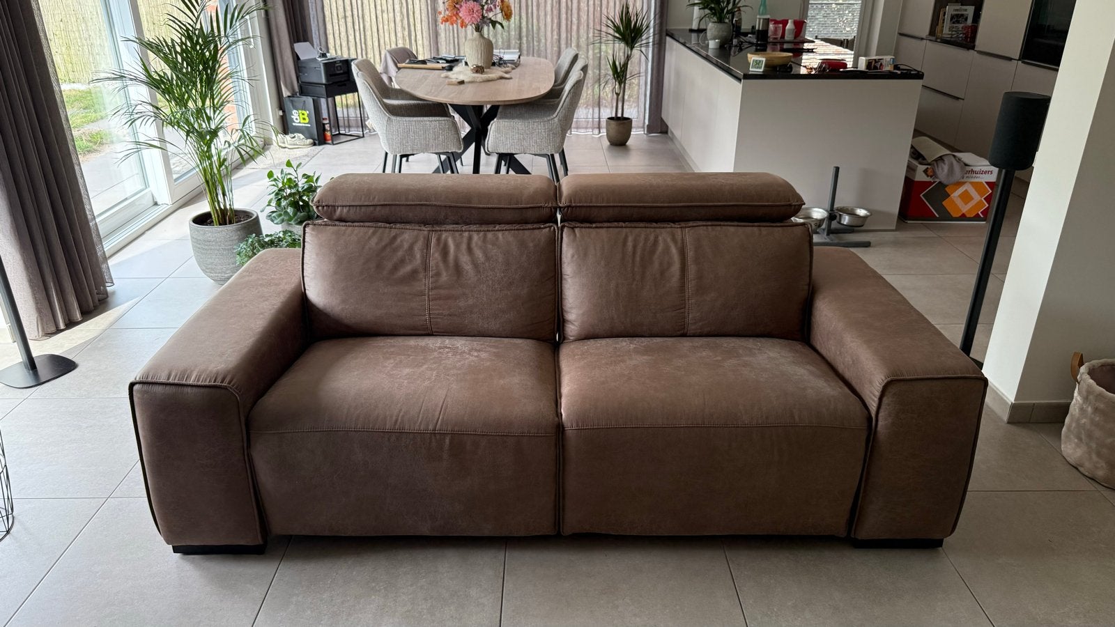 Olympus 3-zitsbank met relaxfunctie - Zo goed als nieuw, Huis en Inrichting, Banken | Bankstellen, Ophalen, Driepersoons, 75 tot 100 cm