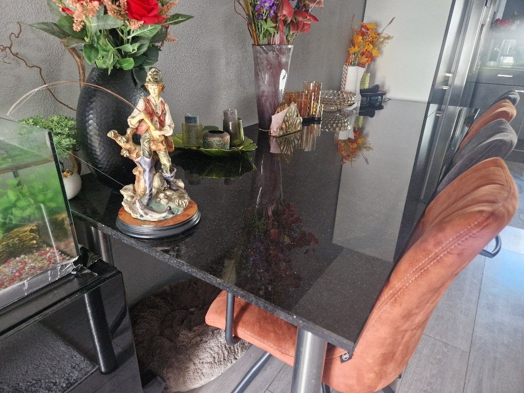 Luxe graniet eettafel, Ophalen, Overige materialen, Luxe, 200 cm of meer