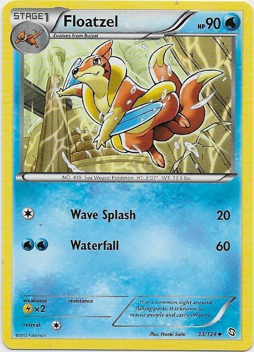 Dragons Exalted,  Floatzel [uncommon] 33/124, Verzenden, Nieuw, Losse kaart