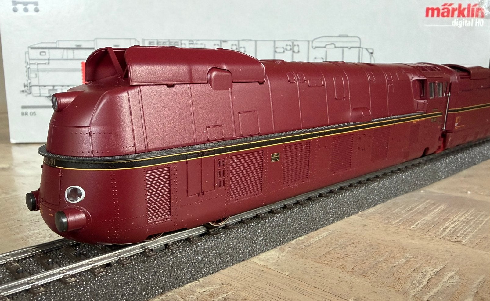 Märklin HO 37050 Stoomlocomotief met getrokken tender., Wisselstroom, Locomotief, Ophalen of Verzenden, Zo goed als nieuw
