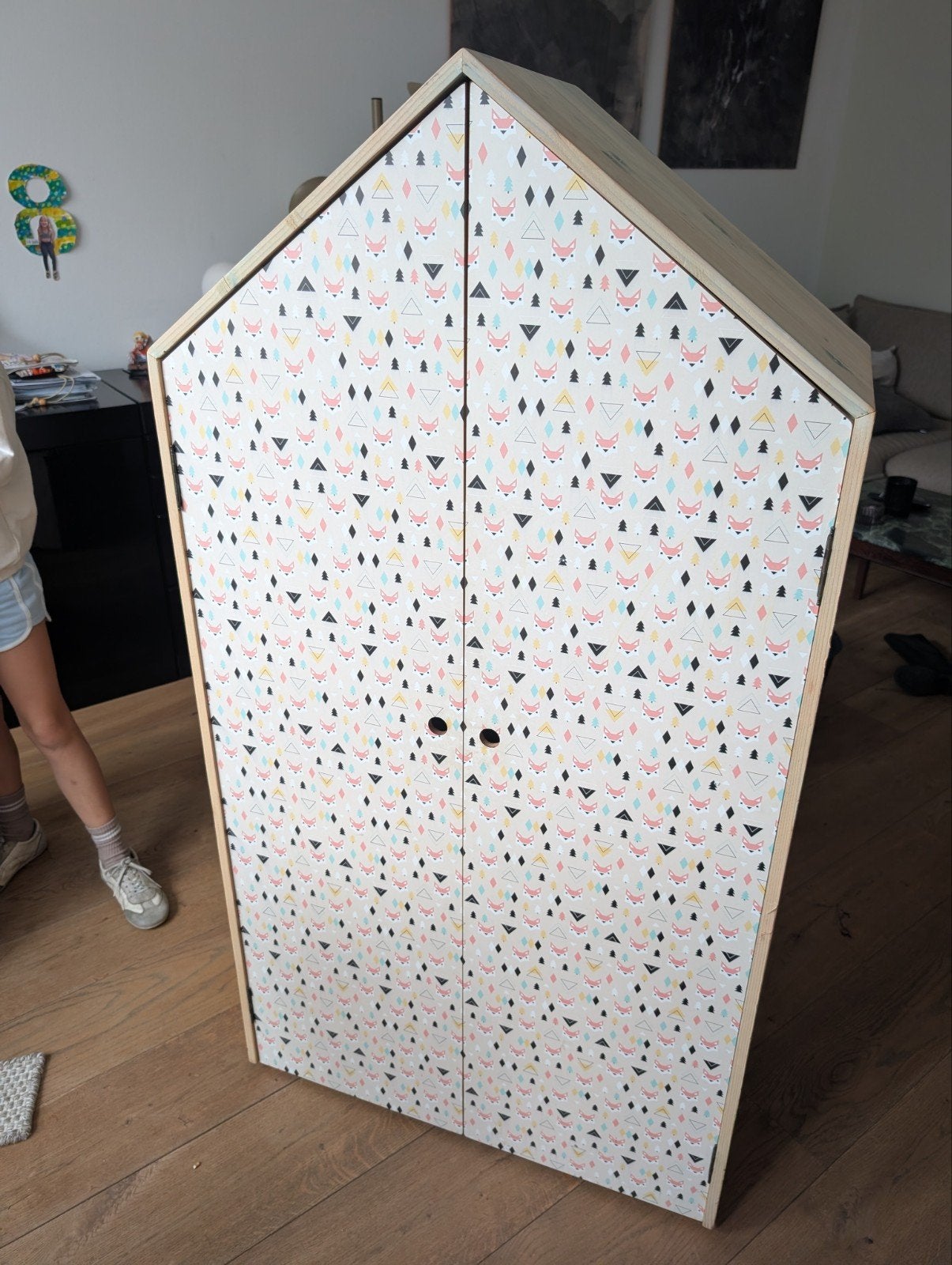 Kinderkledingkast 75x142cm, Ophalen, Gebruikt, Kast, 105 cm of meer