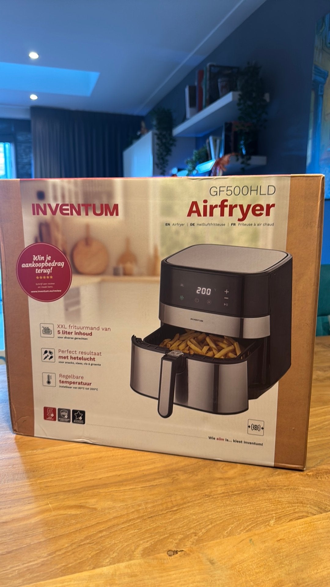 Inventum airfryer nieuw in doos, Ophalen of Verzenden, Nieuw, Airfryer, 1000 t/m 1499 gram