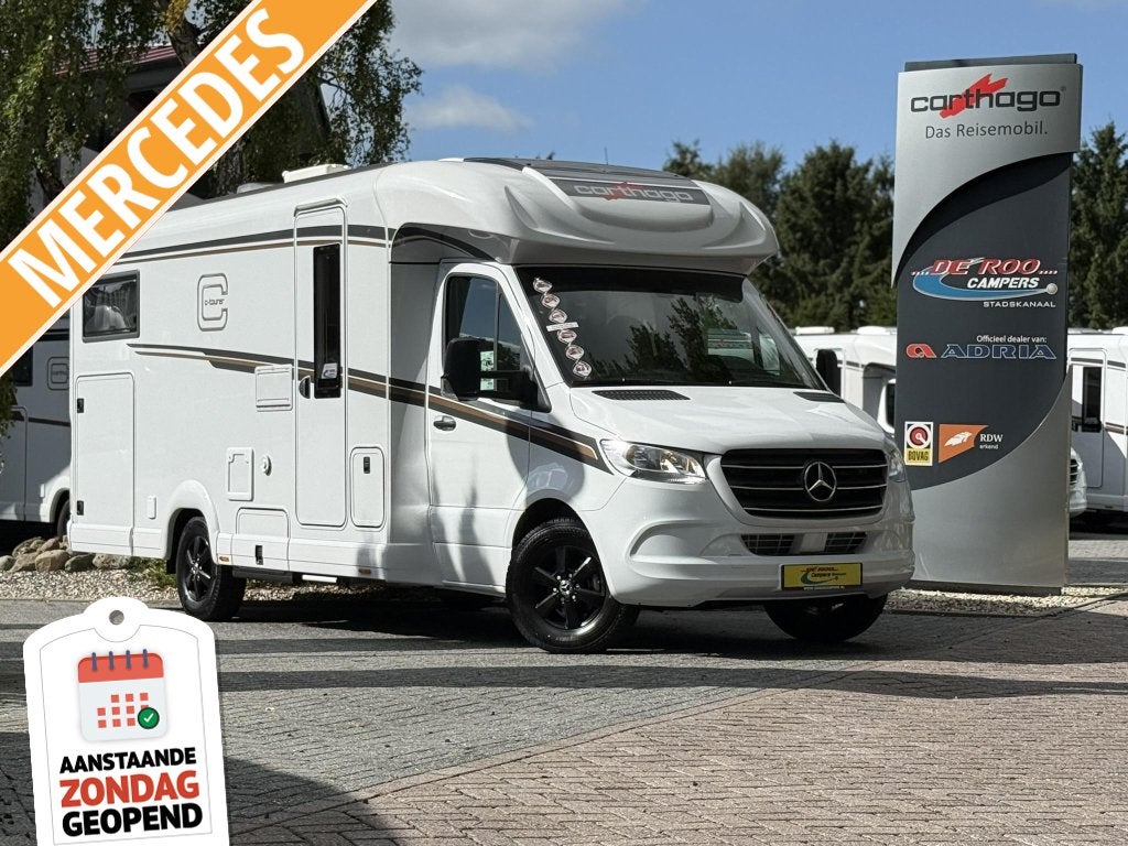 Carthago C1-Tourer T 149 LE - MERCEDES-ENKELE BEDDEN, Standaard zit, Koelkast, Ringverwarming, Airbags