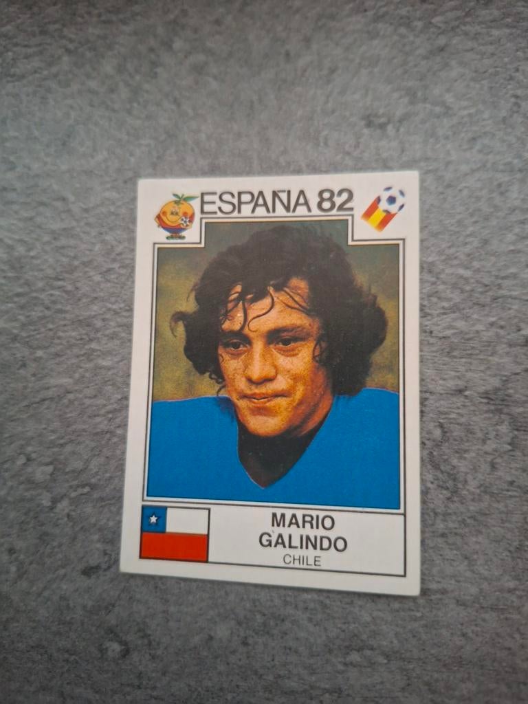 Panini sticker WK 82 Espana. Speler Mario Galindo Chili., Verzenden, Zo goed als nieuw, Sticker