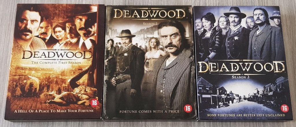 DVD Boxen Deadwood, Season 1,2,3 [Western], Vanaf 16 jaar, Ophalen of Verzenden, Zo goed als nieuw, Actie en Avontuur