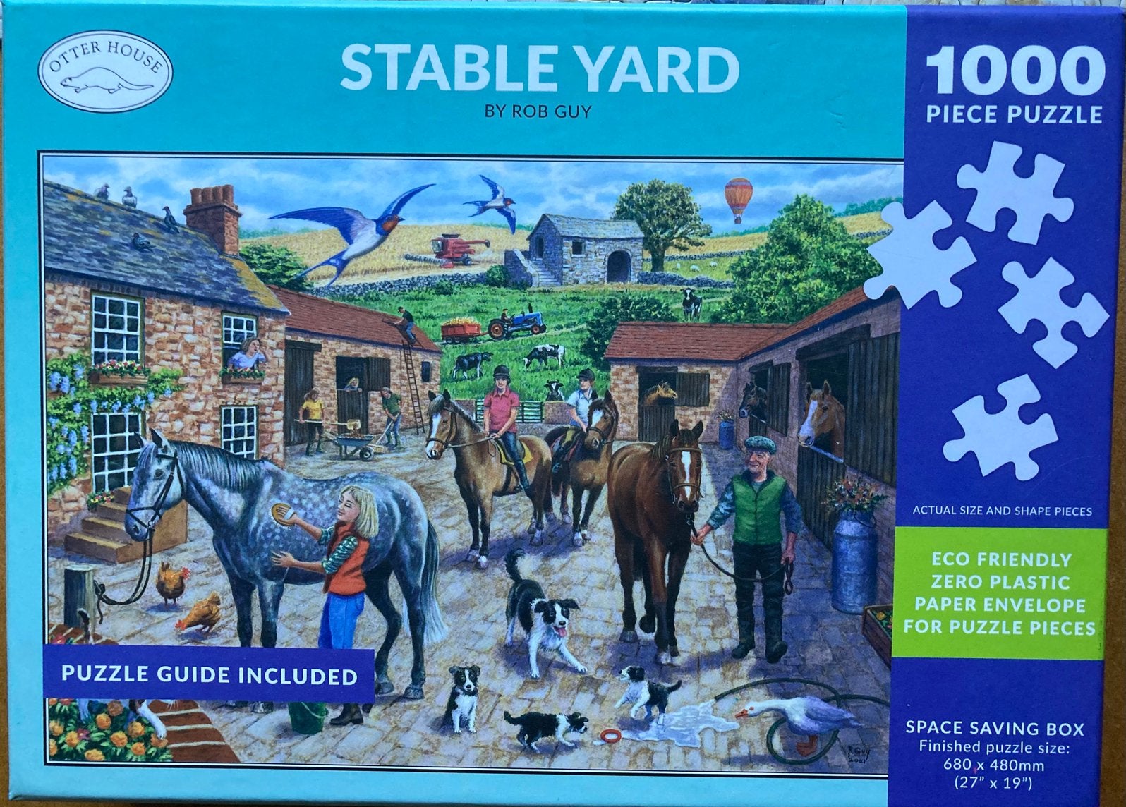 Otter House 1000🧩 Stable Yard, Hobby en Vrije tijd, Ophalen of Verzenden, 500 t/m 1500 stukjes, Zo goed als nieuw, Legpuzzel