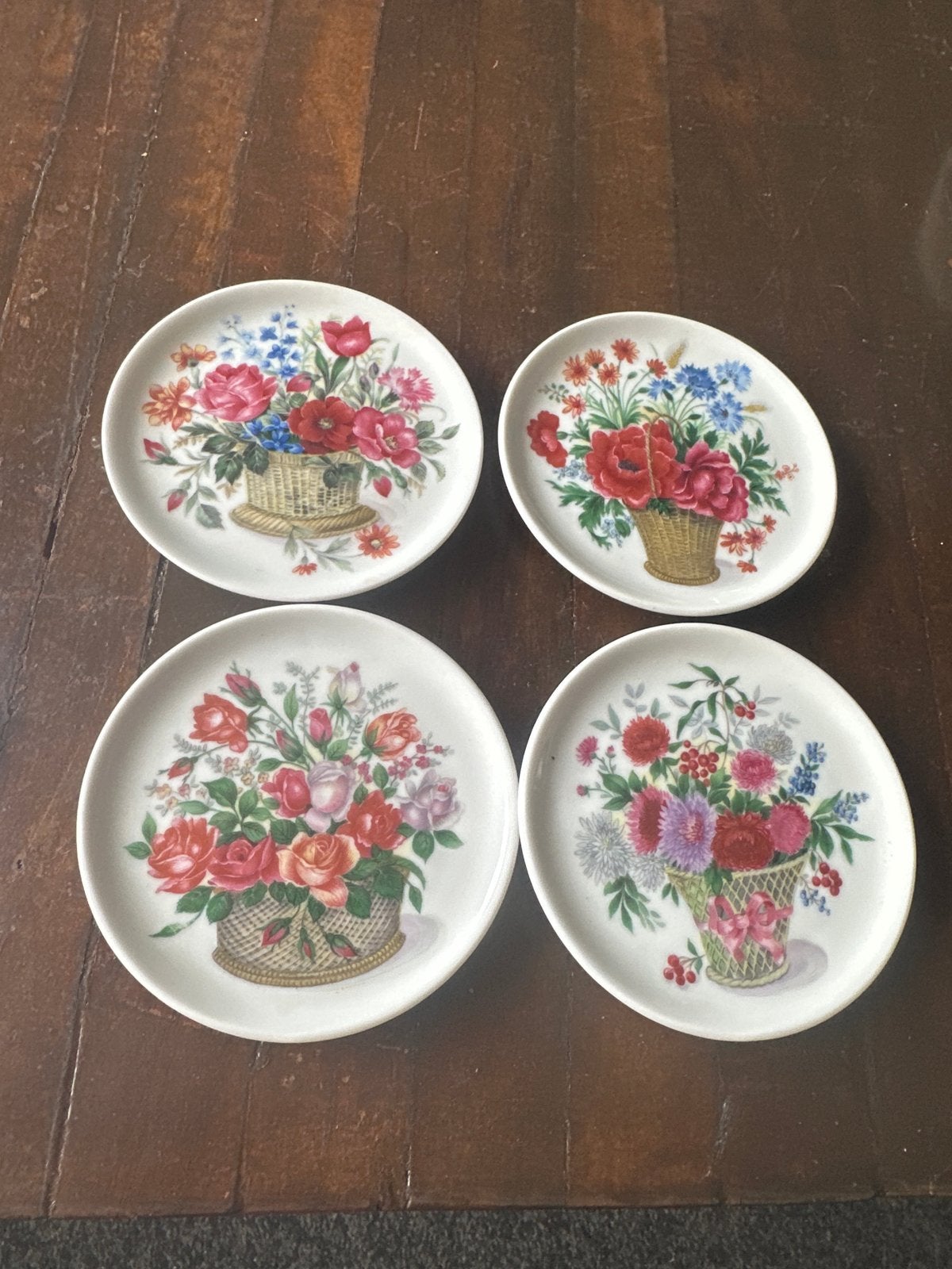 set met 4 verschillende bloemmotieven, Overige merken, Klassiek, Nieuw, Ophalen of Verzenden