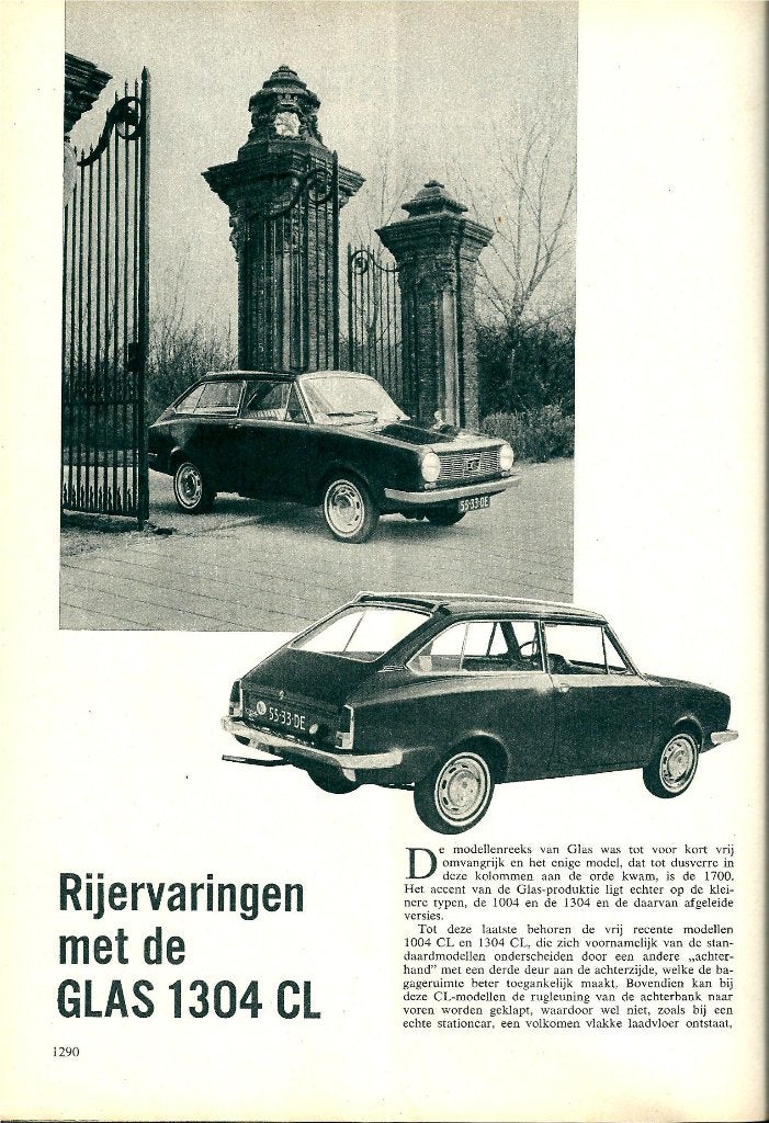 Autokampioen test Glas 1304 CL 1967, Ophalen of Verzenden, Gelezen, Overige merken
