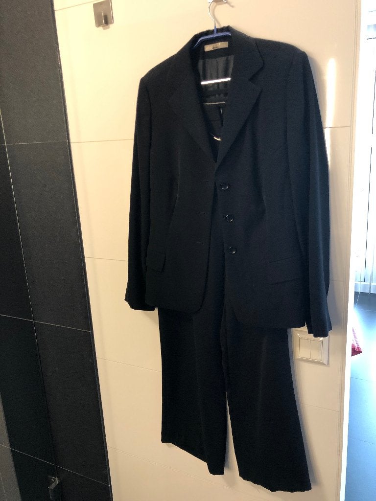HIRSCH DAMESKOSTUUM 38/40, Kleding | Dames, Maat 38/40 (M), Kostuum of Pak, Verzenden, Zwart