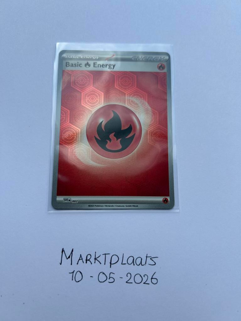 Pokémon Basic Fire Energy Kaart SV1EN 002, Ophalen of Verzenden, Zo goed als nieuw, Losse kaart