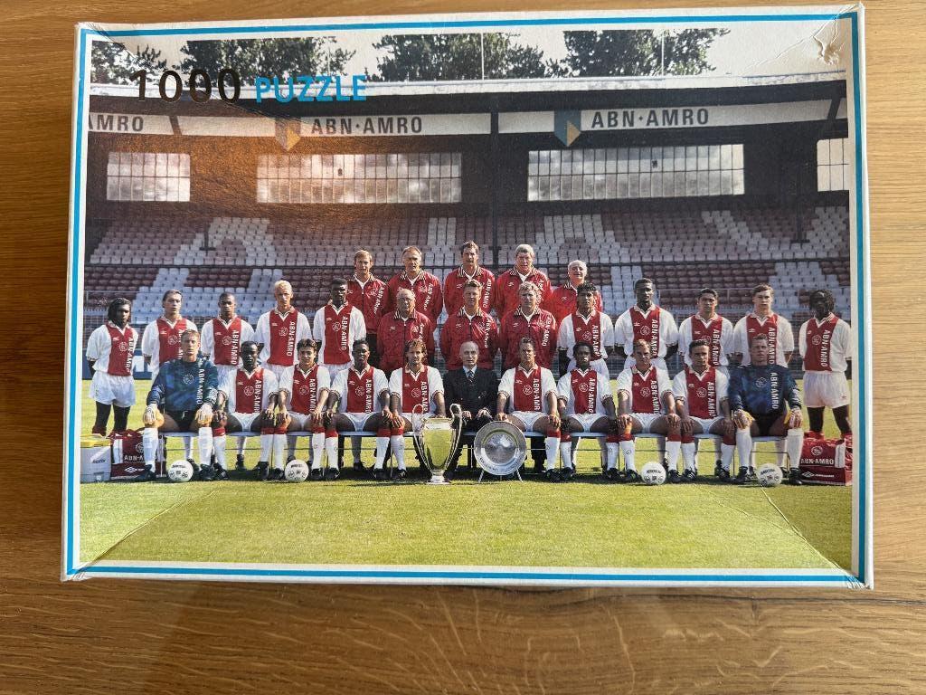 Ajax legpuzzel 1.000 stukjes kampioen seizoen 1991 - 1992, Ophalen of Verzenden, 500 t/m 1500 stukjes, Gebruikt, Legpuzzel