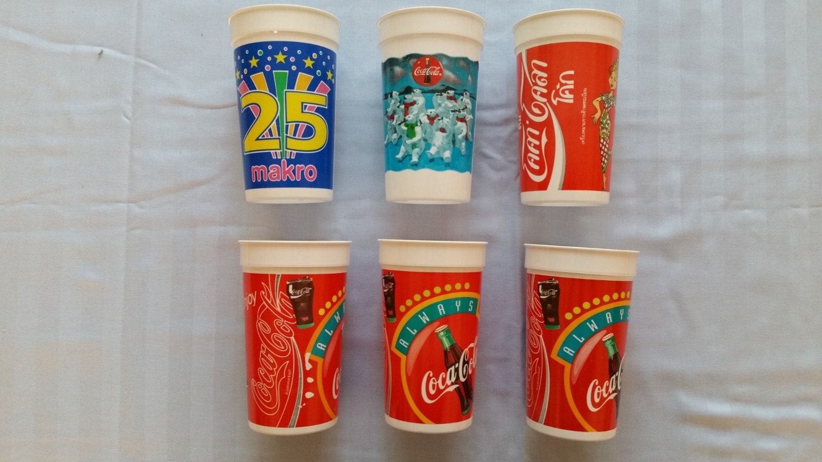Coca-Cola drinkbekers uit België - 6 stuks, Verzamelen, Ophalen, Zo goed als nieuw