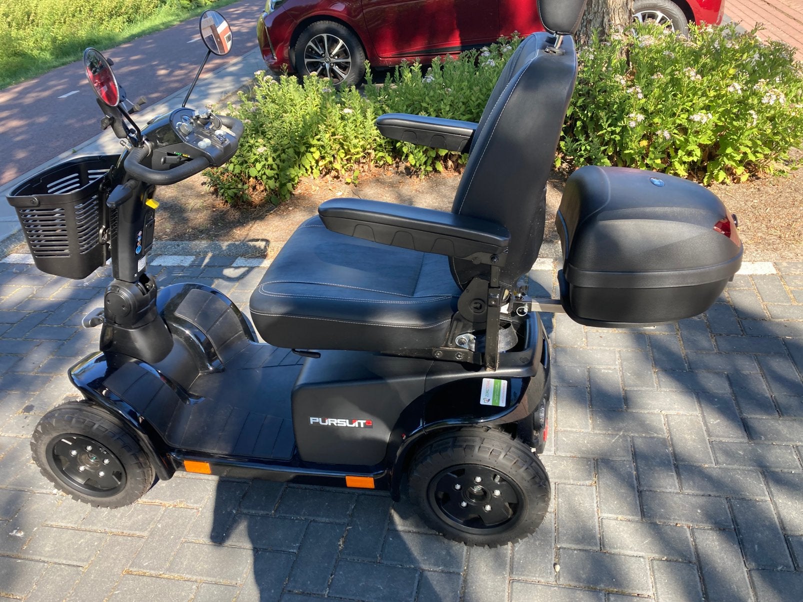 Scootmobiel Pride Pursuit 2 (zwart)., Ophalen, Pride, Zo goed als nieuw, 46 km of meer