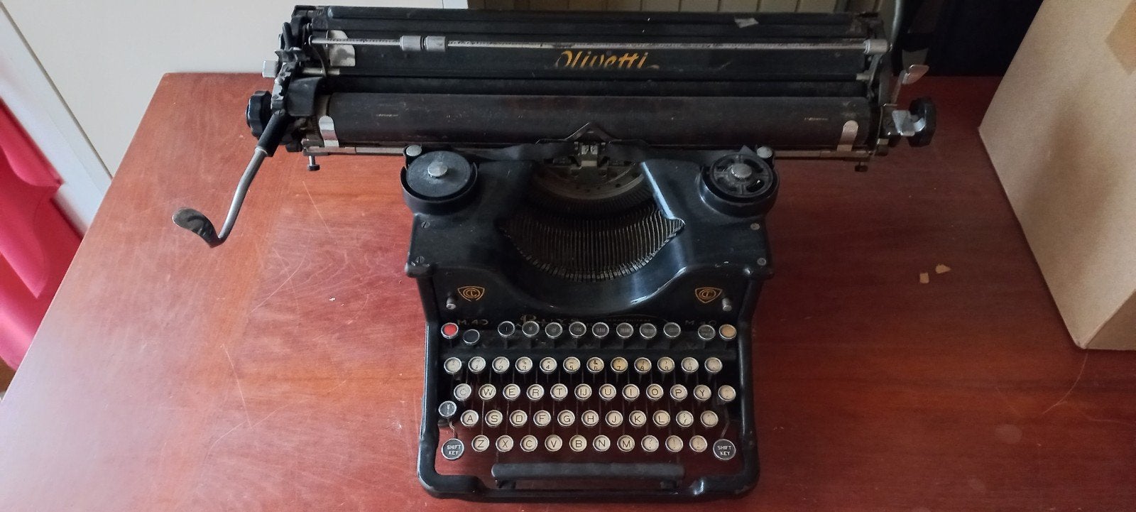 antieke olivetti m40 typemachine, Diversen, Ophalen, Gebruikt