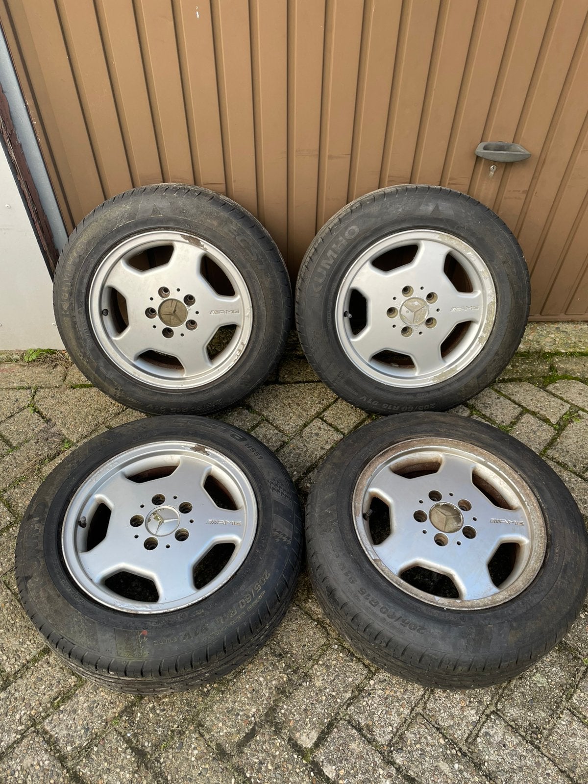 Originele AMG Monoblock Mercedes-Benz W202 W204 velgen, Auto-onderdelen, Banden en Velgen, Ophalen, Gebruikt, 15 inch, Velg(en)