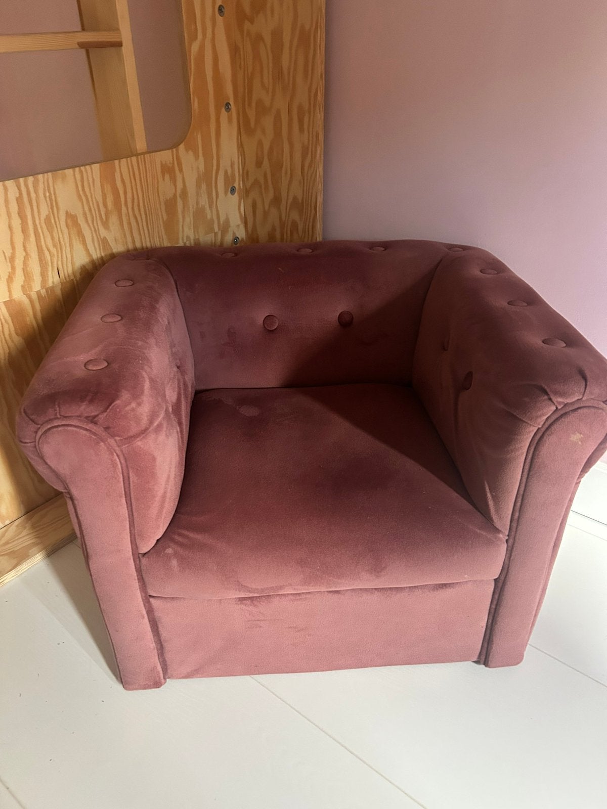 Kids fauteuils velvet roze - kinderstoeltje, Huis en Inrichting, Fauteuils, Ophalen, 75 tot 100 cm, 50 tot 75 cm