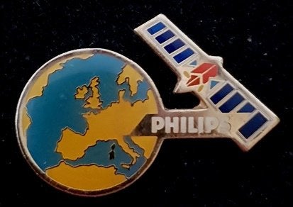 Philips sateliet pin, Verzamelen, Verzenden, Nieuw, Merk, Speldje of Pin