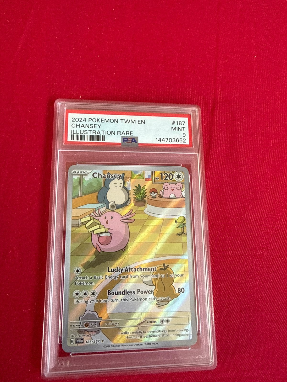 PSA 9 MINT Chansey 187/167 Illustration Rare Pokémon kaart, Hobby en Vrije tijd, Verzamelkaartspellen | Pokémon, Ophalen of Verzenden