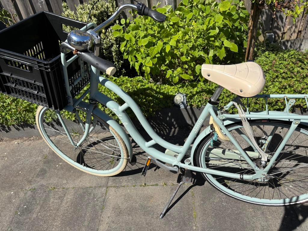 Sparta damesfiets mintkleur, Ophalen, Terugtraprem, Sparta, Gebruikt