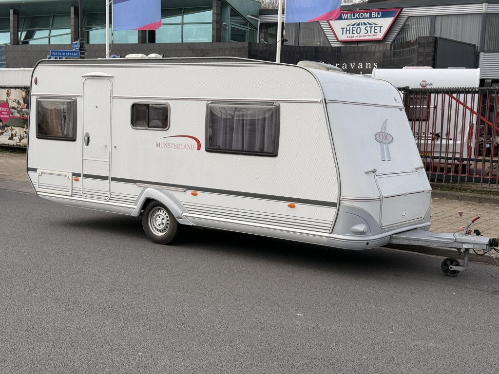LMC Munsterland 485 D Queensbed, Voortent, (((Zondag open))), Caravans en Kamperen, Bedrijf, 4 tot 5 meter, Overige typen, LMC en Münsterland