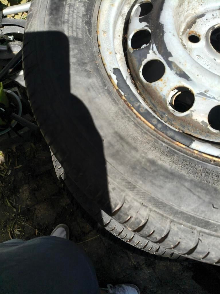2x Stalen velg steel maat 4x100  155/80/R13, Ophalen, Gebruikt