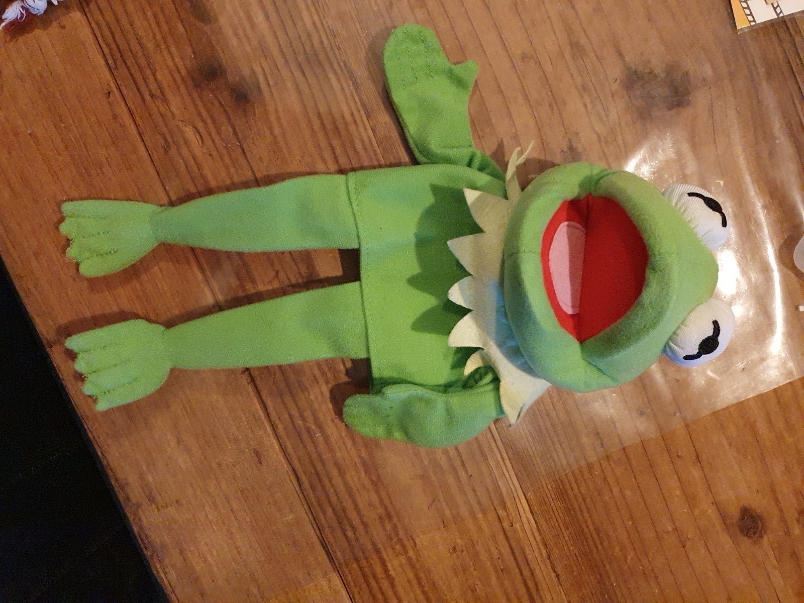 Kermit de kikker handpop, Kinderen en Baby's, Speelgoed | Knuffels en Pluche, Ophalen of Verzenden, Kikker