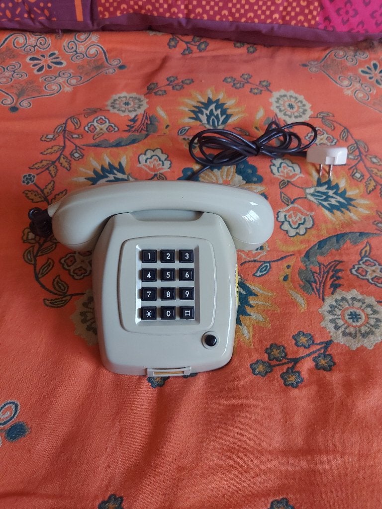 Vintage PTT T65 Toetsen telefoon.  TDK. Ericsson. Grijs., Ophalen of Verzenden