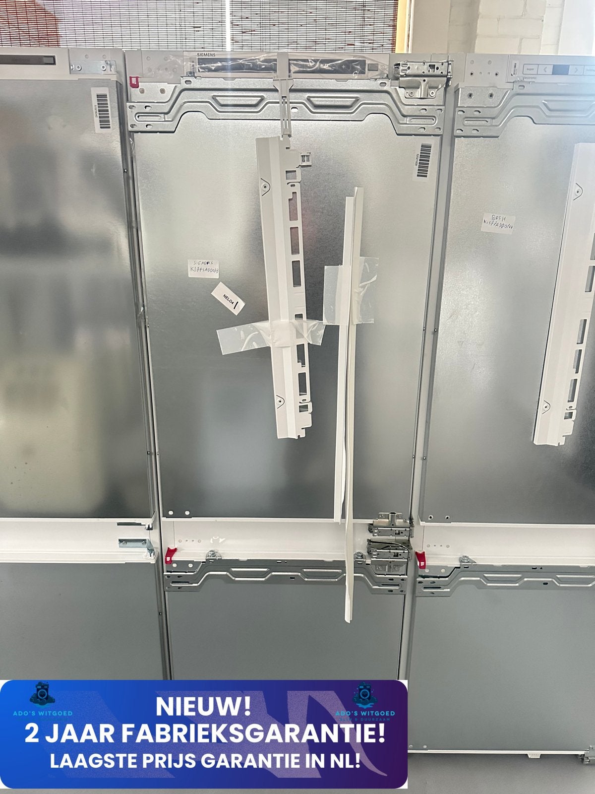 SIEMENS 158CM INBOUW KOELVRIESCOMBINATIE DEUR-OP-DEUR, 200 liter of meer, SIEMENS, Info@adoswitgoed.nl, Nieuw