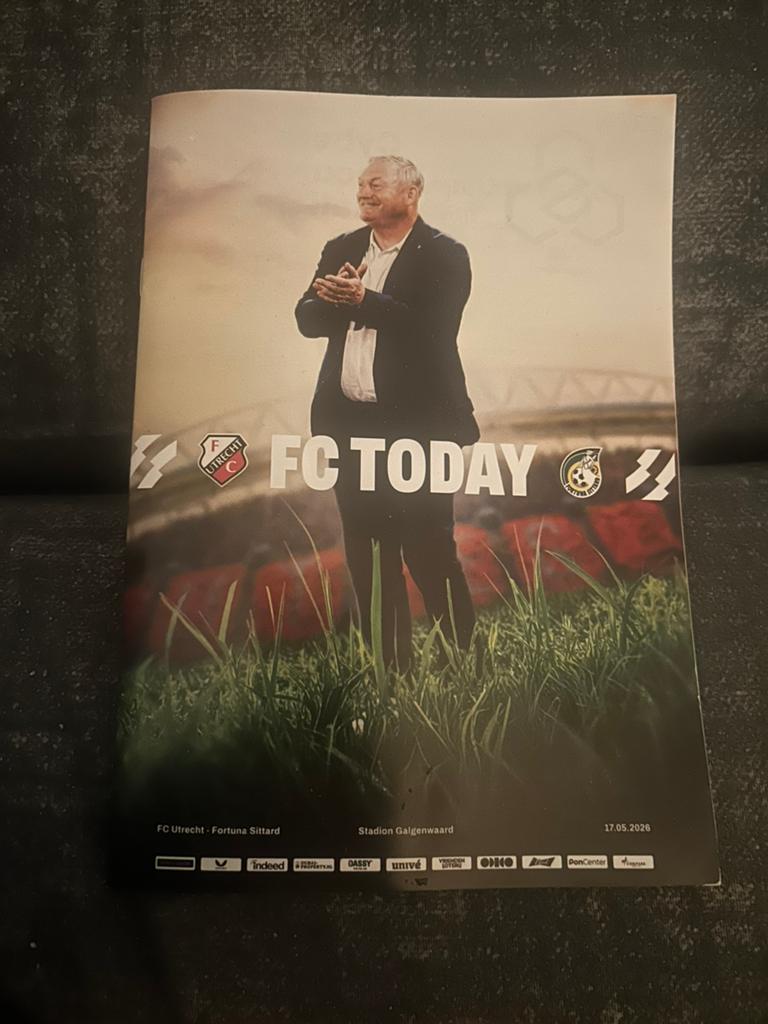Fortuna Sittard programmaboekje 17-05-2026 FC Utrecht, Ophalen of Verzenden, Nieuw, Overige binnenlandse clubs, Boek of Tijdschrift