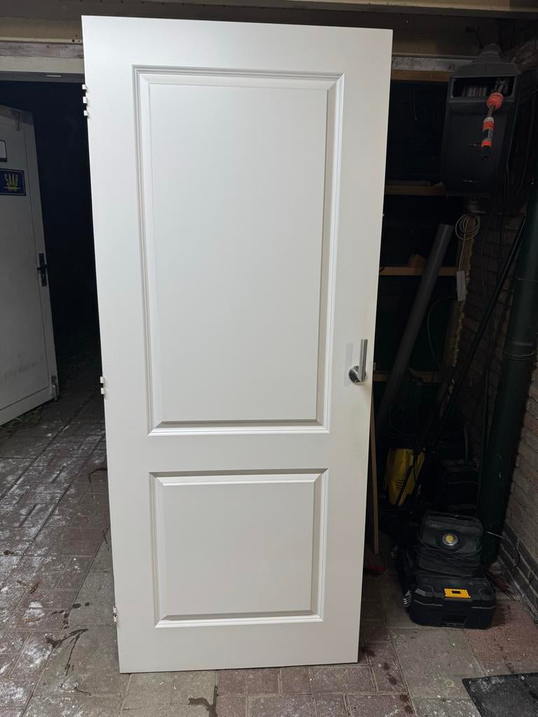 Cando Calgary stompe binnendeur, wit afgelakt, Doe-het-zelf en Verbouw, Deuren en Horren, Ophalen, Gebruikt, 80 tot 100 cm, Binnendeur