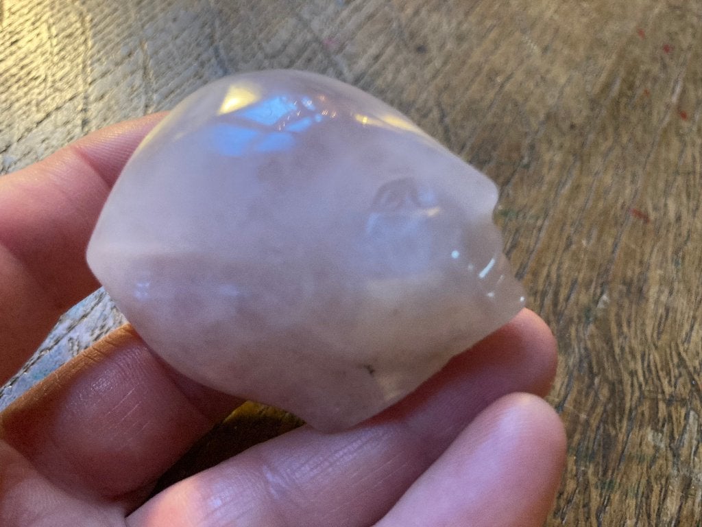 Kristallen Schedel Elf Natuurwezen van Rozenkwarts, Ophalen of Verzenden