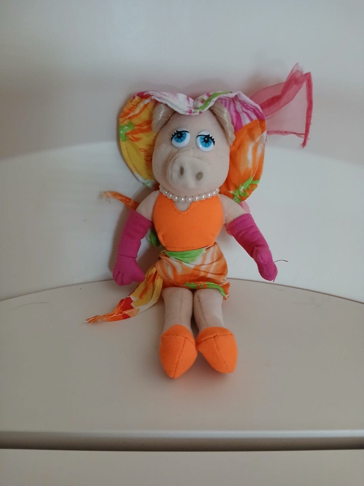 Vintage De Muppets Miss Piggy Pop Nanco Strand/Tropical., Ophalen of Verzenden, Gebruikt, Overige typen, Met kleding of accessoire