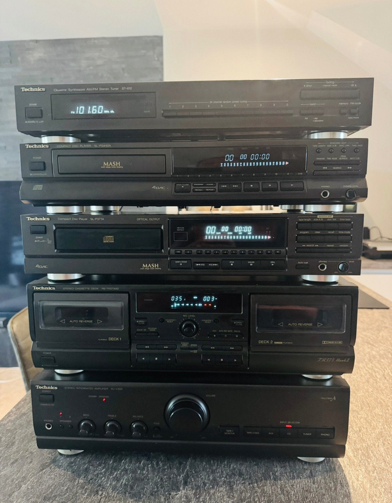 MOOIE TECHNICS SET, Audio, Tv en Foto, Stereo-sets, Ophalen, Zo goed als nieuw, Cassettedeck, Overige merken