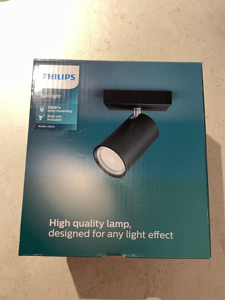 Opbouwspots Philips Kosipo, Ophalen, Nieuw, Metaal of Aluminium, Plafondspot of Wandspot