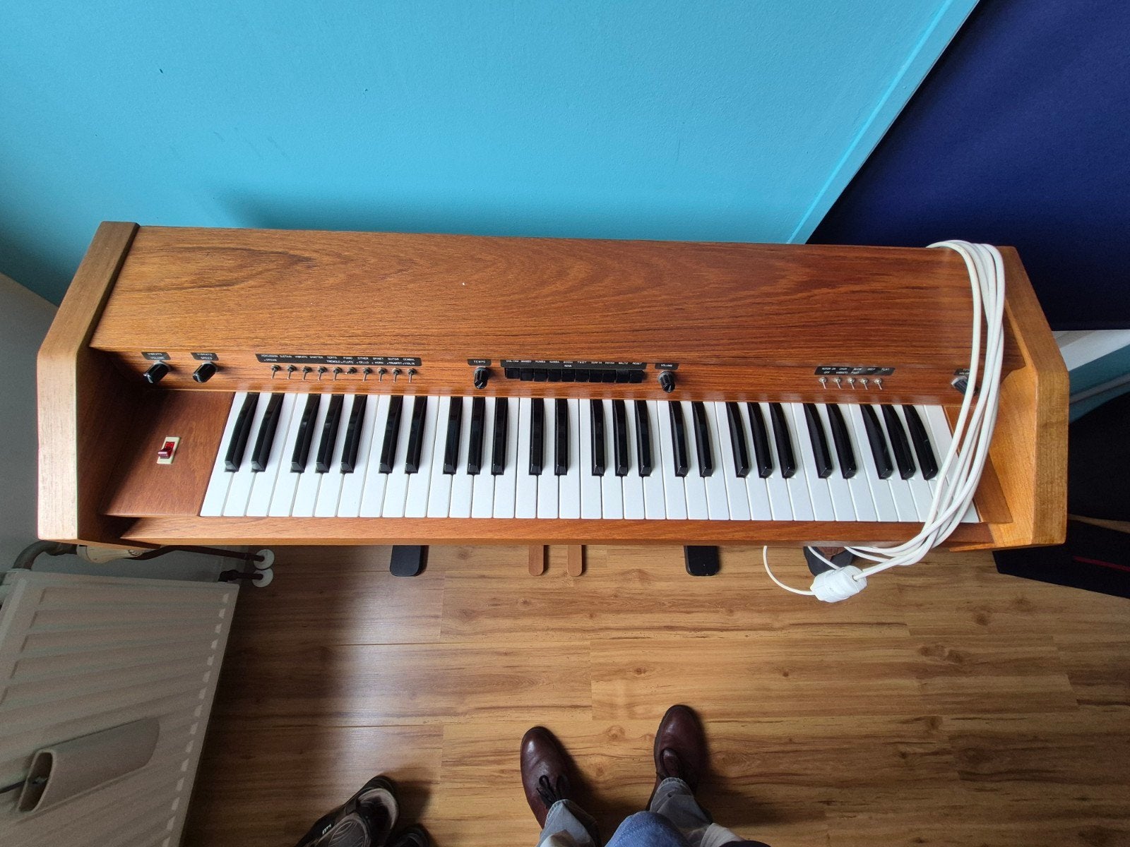 zelfbouw electrische piano, Ophalen, Gebruikt, Bruin
