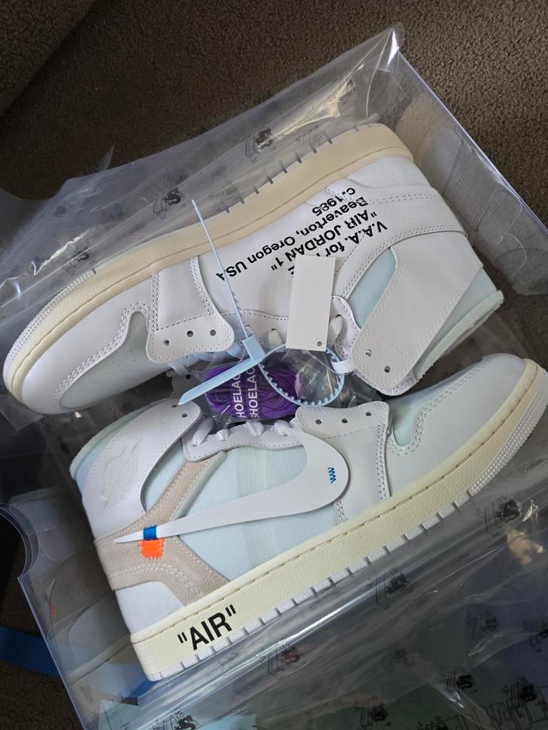 Nike Air Jordan 1 x Off-White Euro Maat 47,5, Ophalen, Wit, Nike, Nieuw