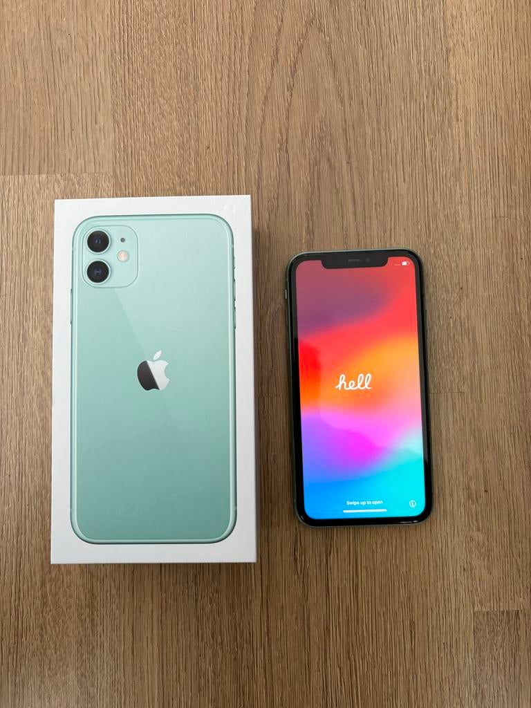 iPhone 11 Groen 64GB, Telecommunicatie, Mobiele telefoons | Apple iPhone, Zo goed als nieuw, 64 GB, Zonder simlock, Zonder abonnement