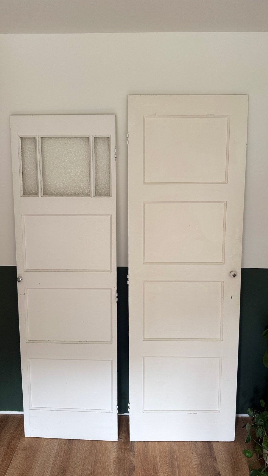 2 originele jaren '30 binnendeuren, Doe-het-zelf en Verbouw, Ophalen, Gebruikt, Minder dan 80 cm, Binnendeur