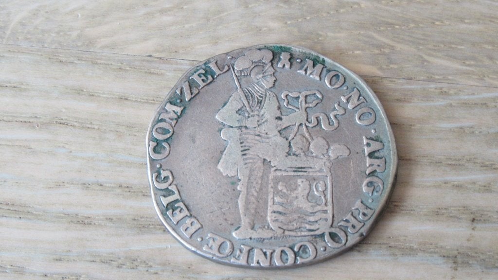 Zilveren provinciale dukaat 1697 Zeeland / bodemvondst, Vóór koninkrijk, Zilver, Losse munt, Overige waardes