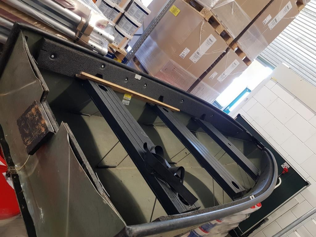 Portabote 3.75 meter met Minn Kota 55lb 12v, Ophalen, Gebruikt