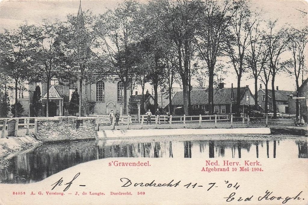 702-223-011 S'Gravendeel Ned Herv Kerk, Verzenden, Voor 1920, Zuid-Holland