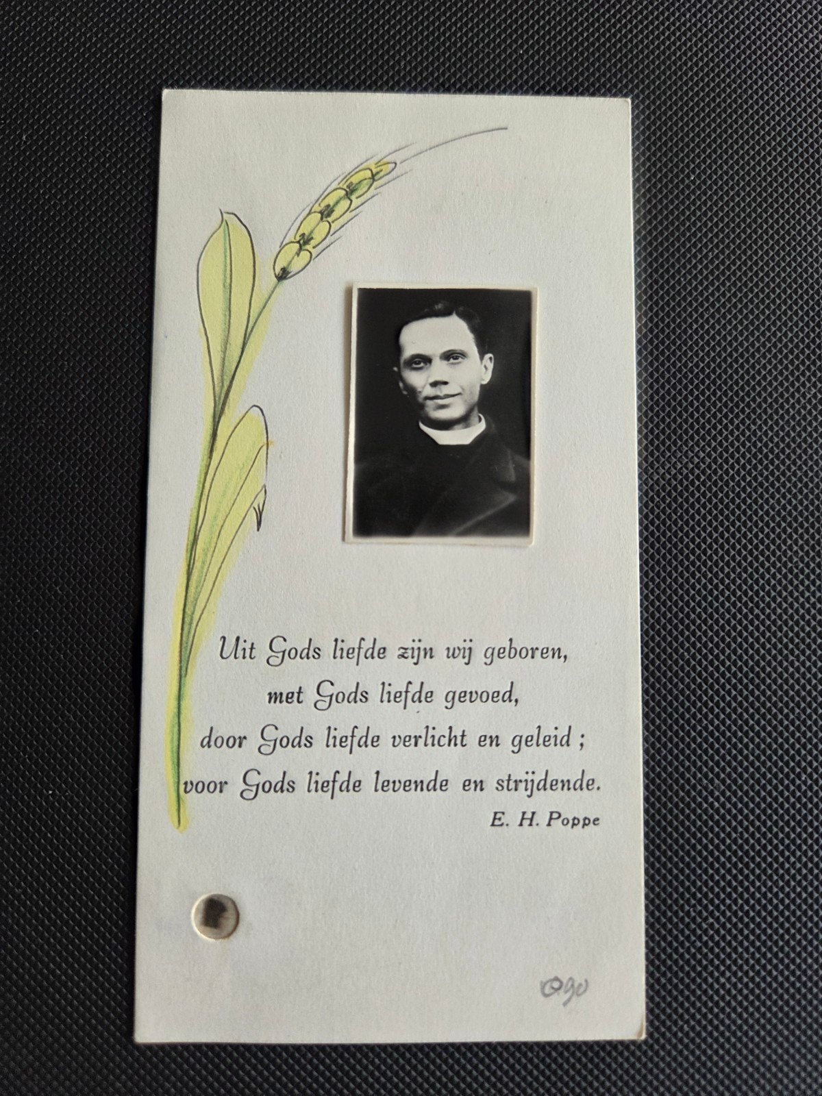 Bidprentje E.H. Poppe - Christendom | Katholiek, Verzamelen, Ophalen of Verzenden, Gebruikt, Kaart of Prent, Christendom | Katholiek