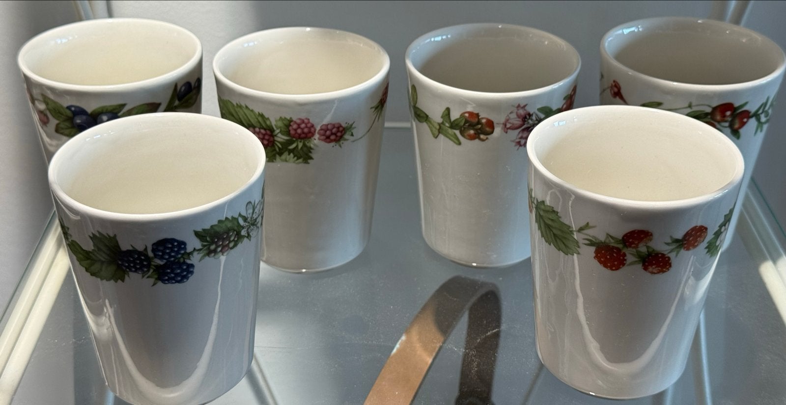 Set van 6 Libelle Marjolein Bastin bekers J&G Meakin, Antiek en Kunst, Ophalen of Verzenden