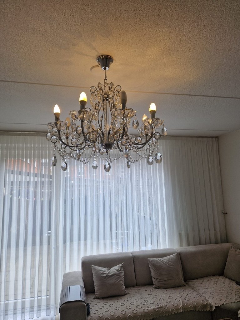 Plafond lamp met steentjes, Ophalen of Verzenden, Glas